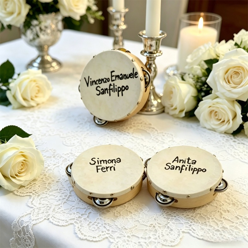 Musical Instrument Name - 3/5PCS ﻿ Tambor de Casamento Personalizado