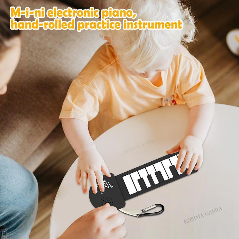 Musical Instrument Qin - Piano Eletrônico Dobrável de Silicone, Teclado