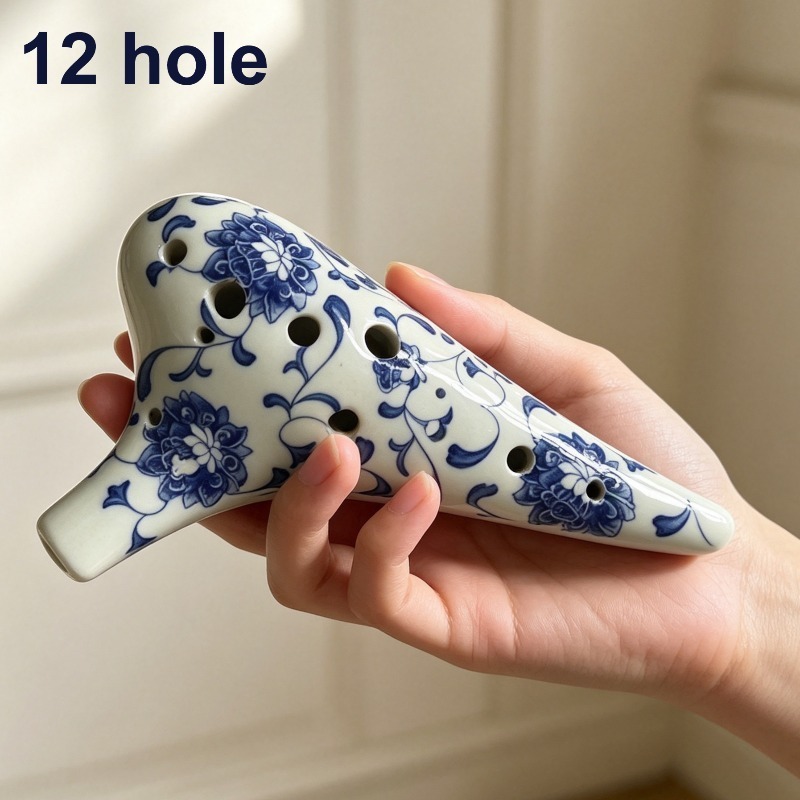 Musical Instrument Qin - Ocarina profissional de cerâmica com 12