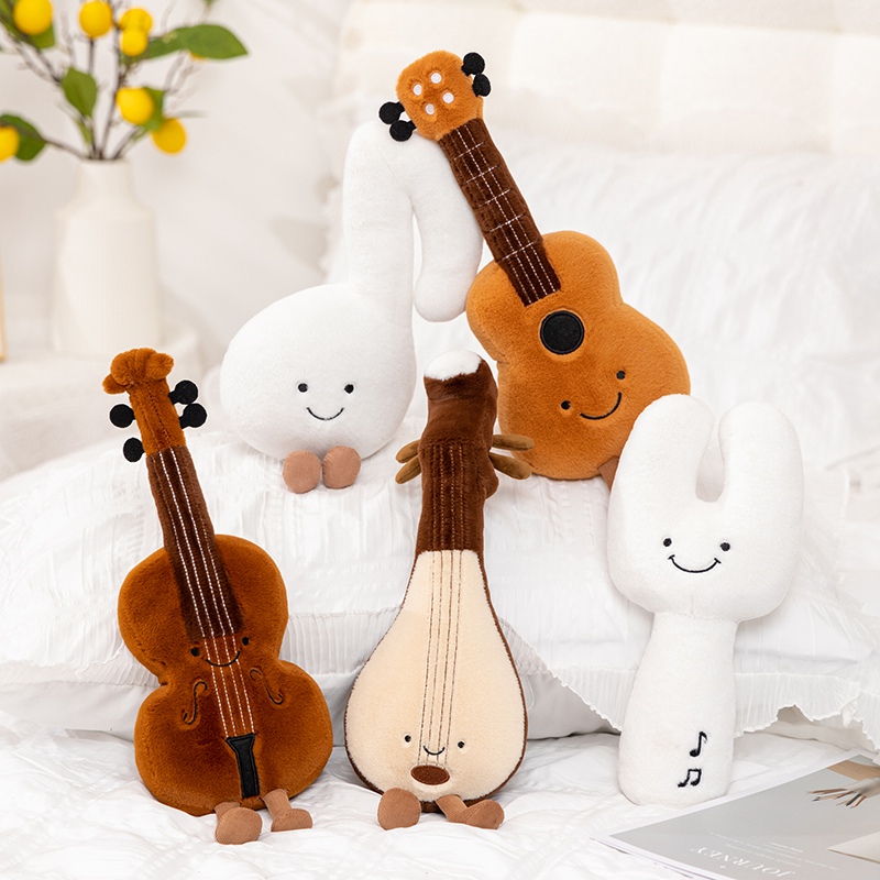 Musical Instrument Qin - Brinquedo de pelúcia musical bonito violino