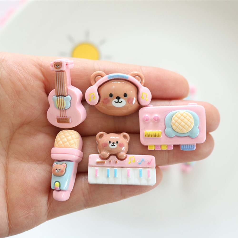 Musical Instrument Jewelry - 10 pçs brilhante urso instrumento musical