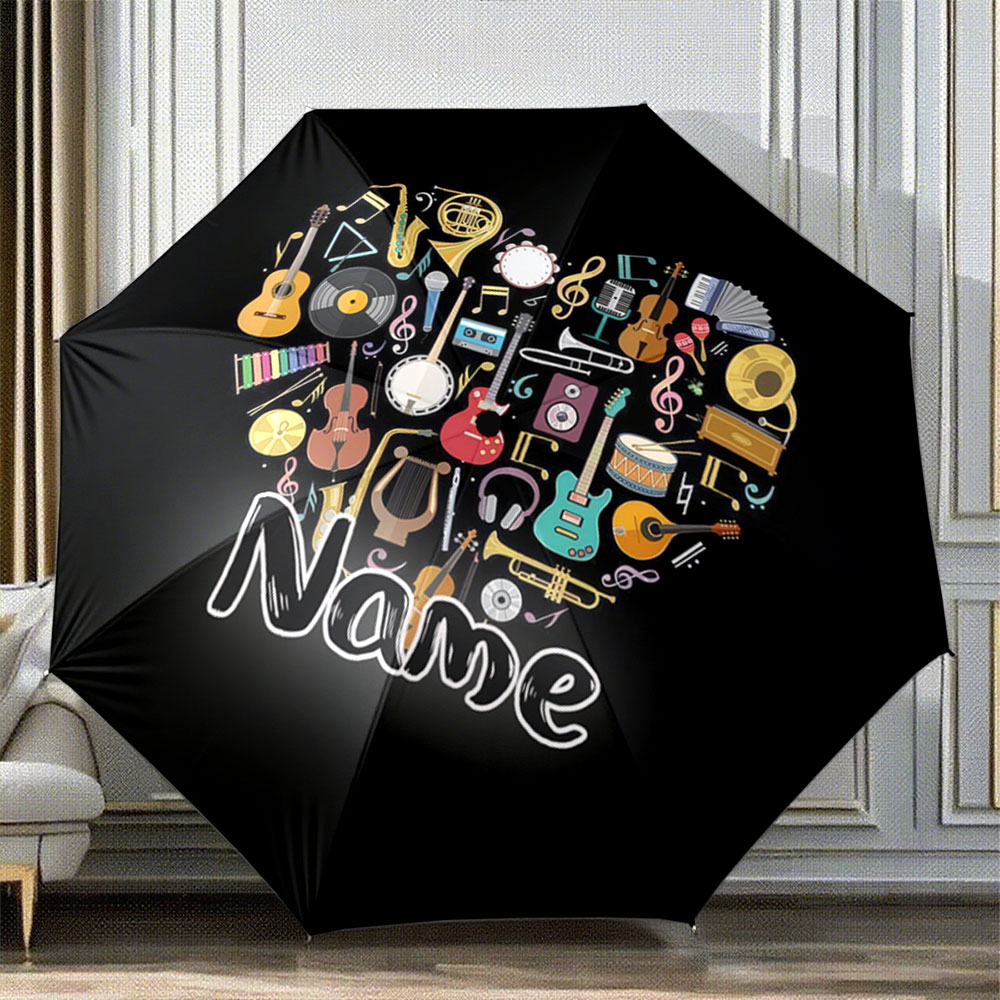 Musical Instrument Name - Guarda-chuva personalizado com nome 