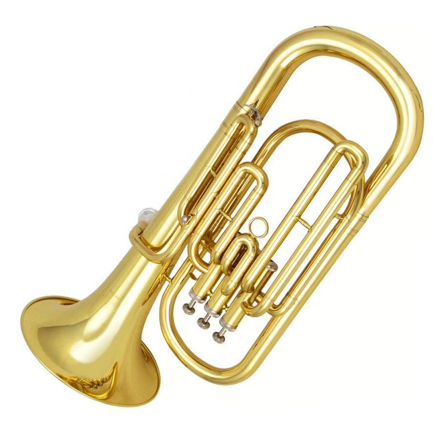 Musical Instrument Euphonium - Eufônio em Sib Laqueado Dourado com