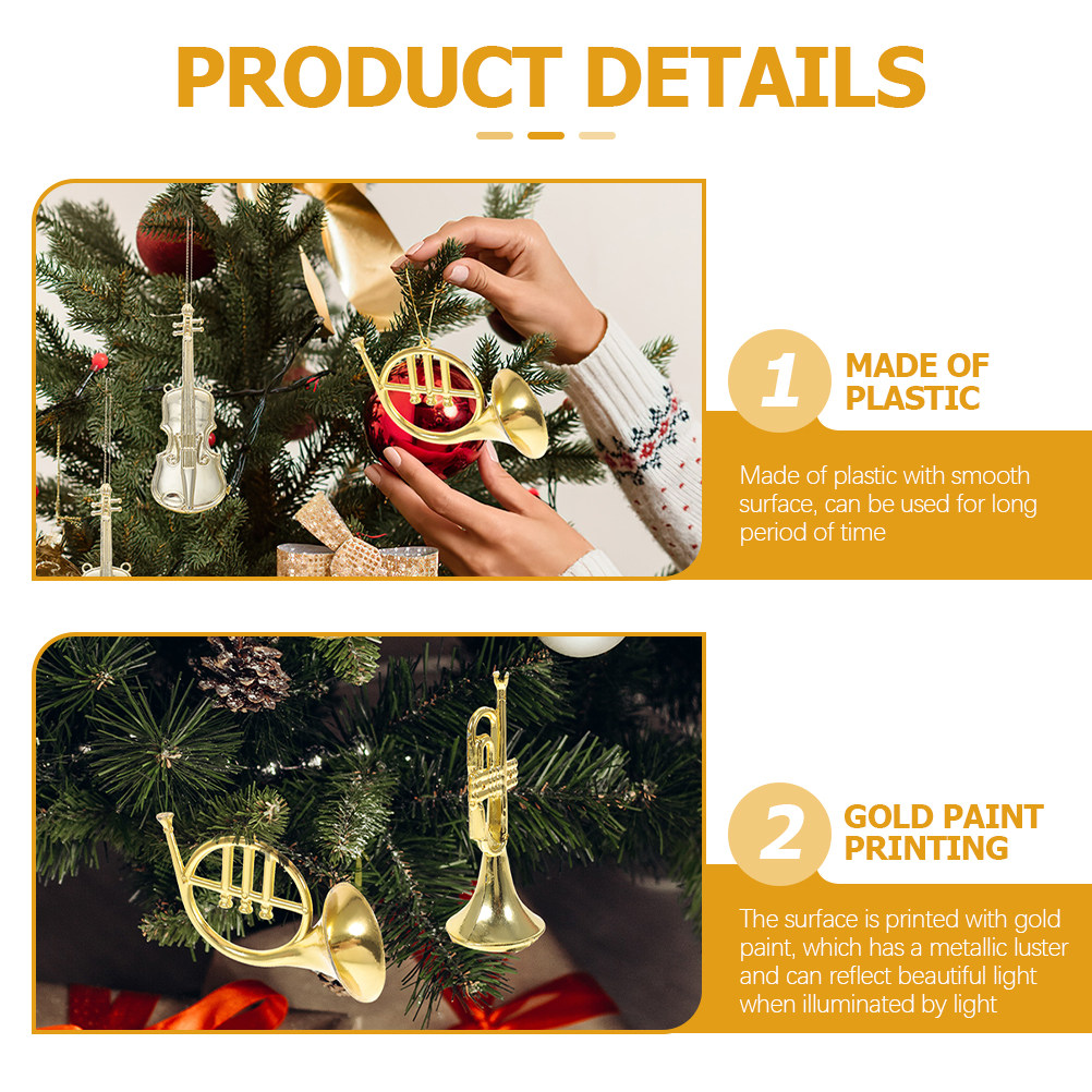 15 peças de miniaturas de inst - Musical Instrument Xmas Ornaments avaliação e preço