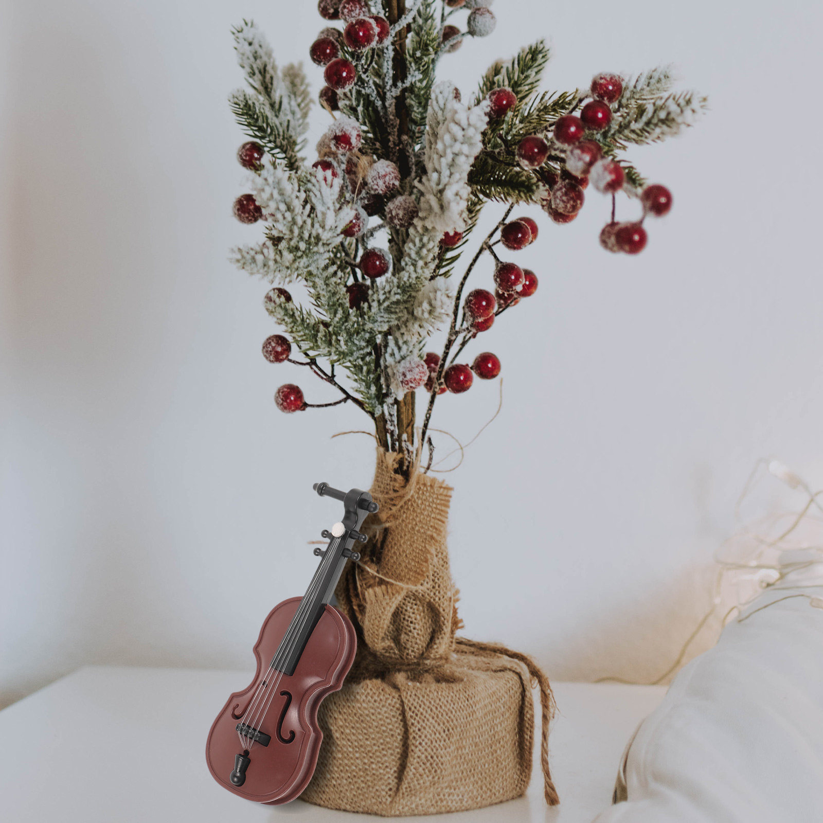 20 conjuntos de mini violinos  - Musical Instrument Xmas Ornaments avaliação e preço