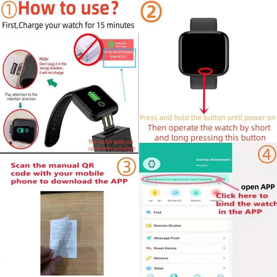 Esporte smartwatch pulseira de - Musical Instrument Jewelry avaliação e preço