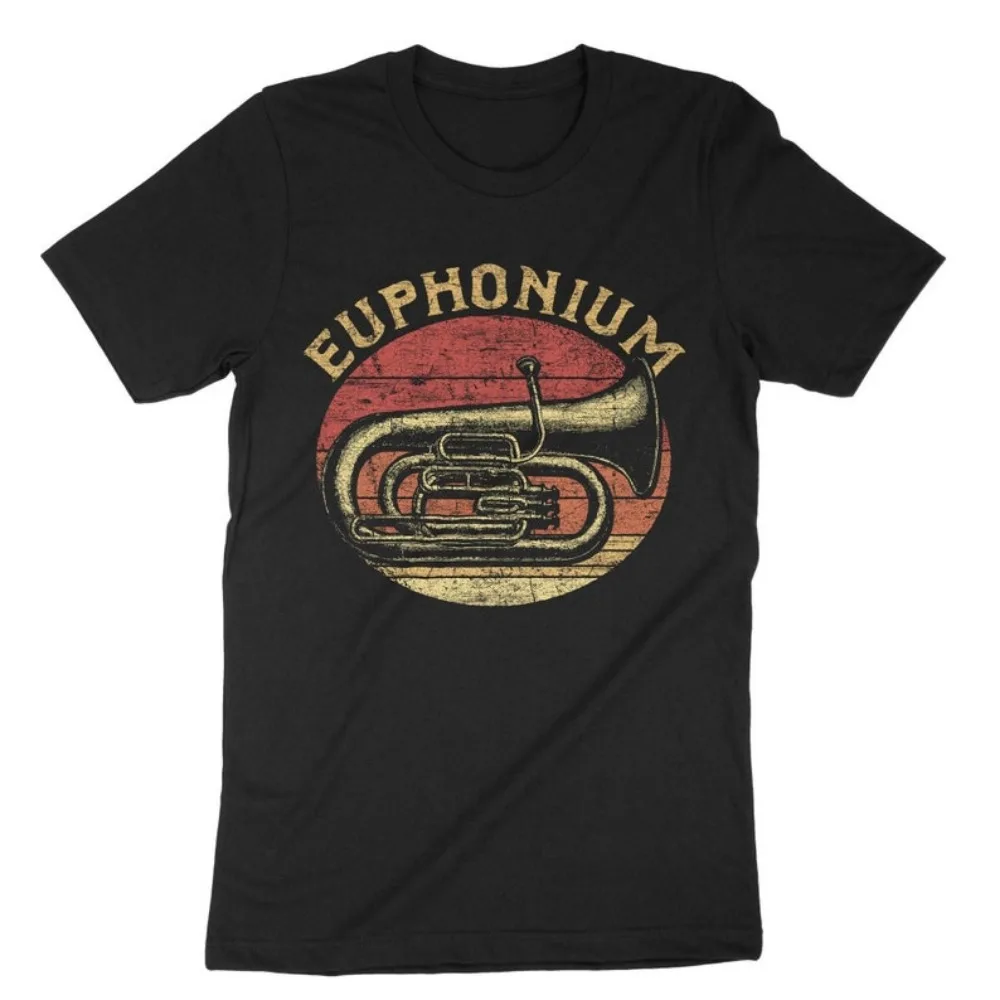 Camiseta engraçada do vintage  - Musical Instrument Euphonium avaliação e preço