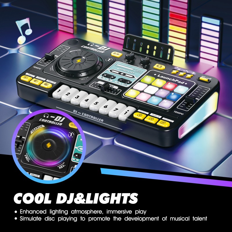 DJ mistura brinquedos para cri - Musical Instrument Keyboard avaliação e preço