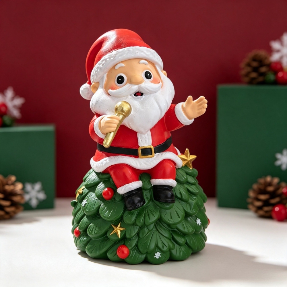 Estatueta de Papai Noel em res - Musical Instrument Xmas Ornaments avaliação e preço