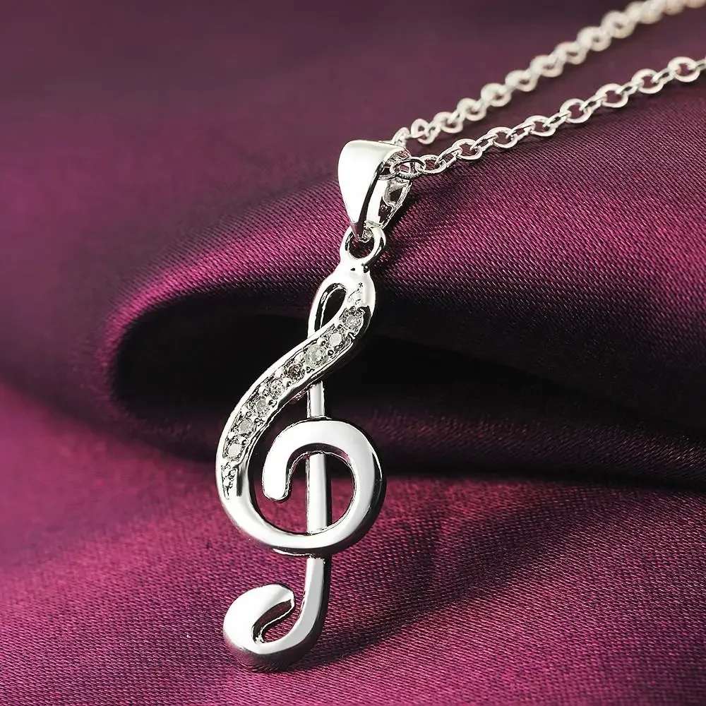 Colar Feminino de Prata 925 co - Musical Instrument Symbols avaliação e preço