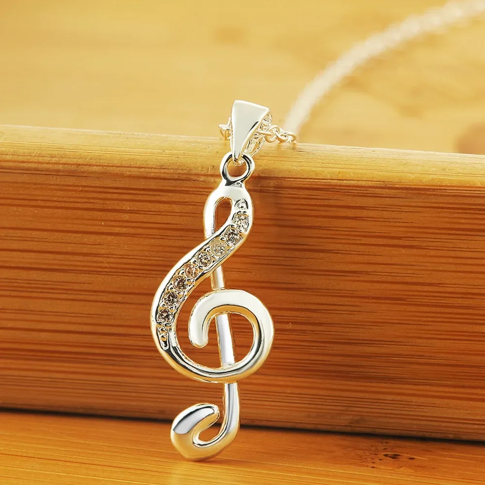 Colar Feminino de Prata 925 co - Musical Instrument Symbols avaliação e preço
