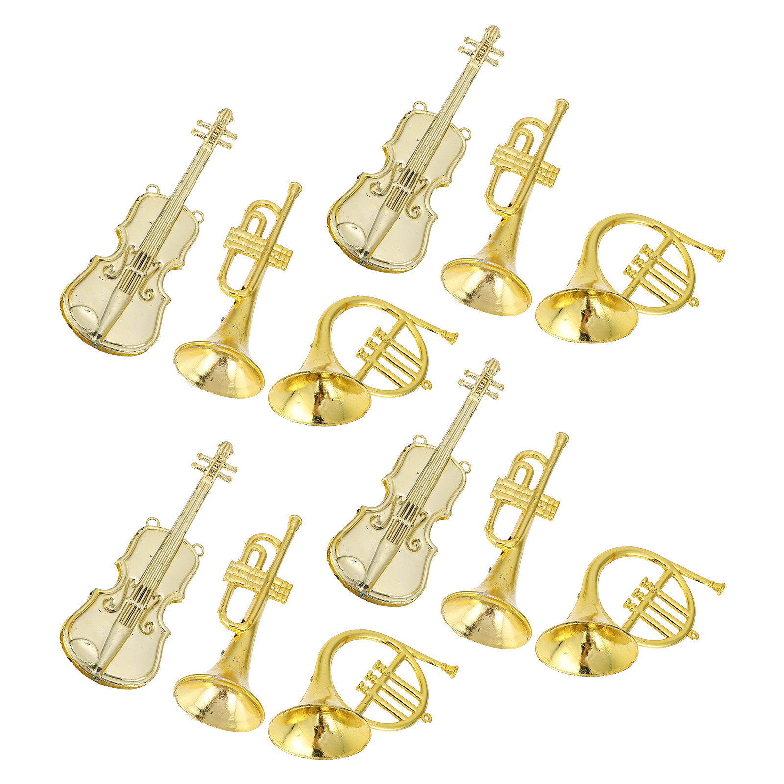 12 Peças de Violinos em Miniat - Musical Instrument Xmas Ornaments avaliação e preço