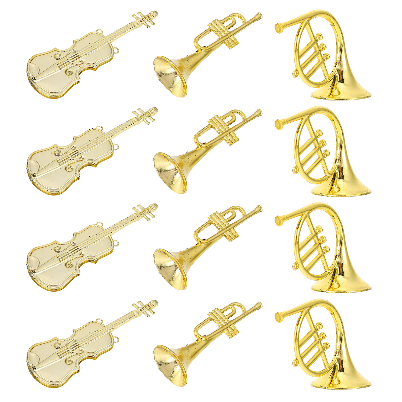 12 Peças de Violinos em Miniat - Musical Instrument Xmas Ornaments avaliação e preço