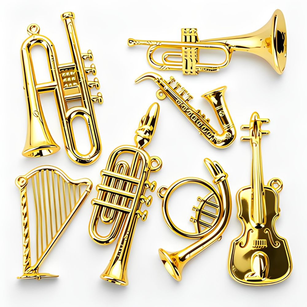 6/10 peças de Pingentes de Ins - Musical Instrument Xmas Ornaments avaliação e preço