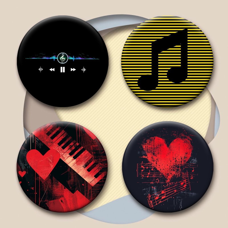 Nota musical emblema criativo  - Musical Instrument Symbols avaliação e preço
