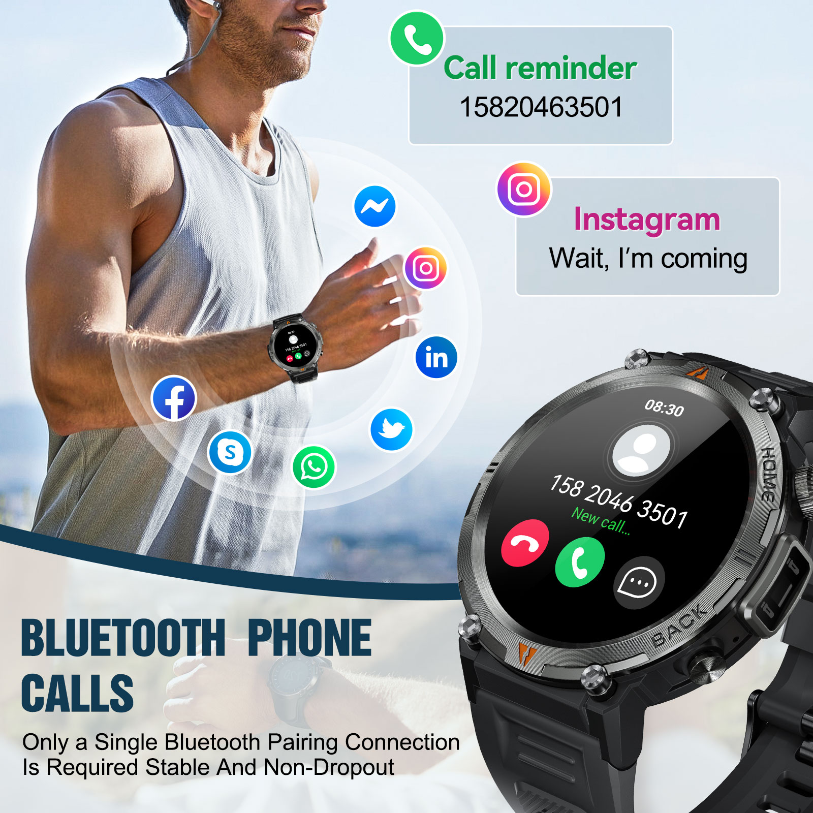 Eiyis ke3 bluetooth chamada re - Musical Instrument Jewelry avaliação e preço