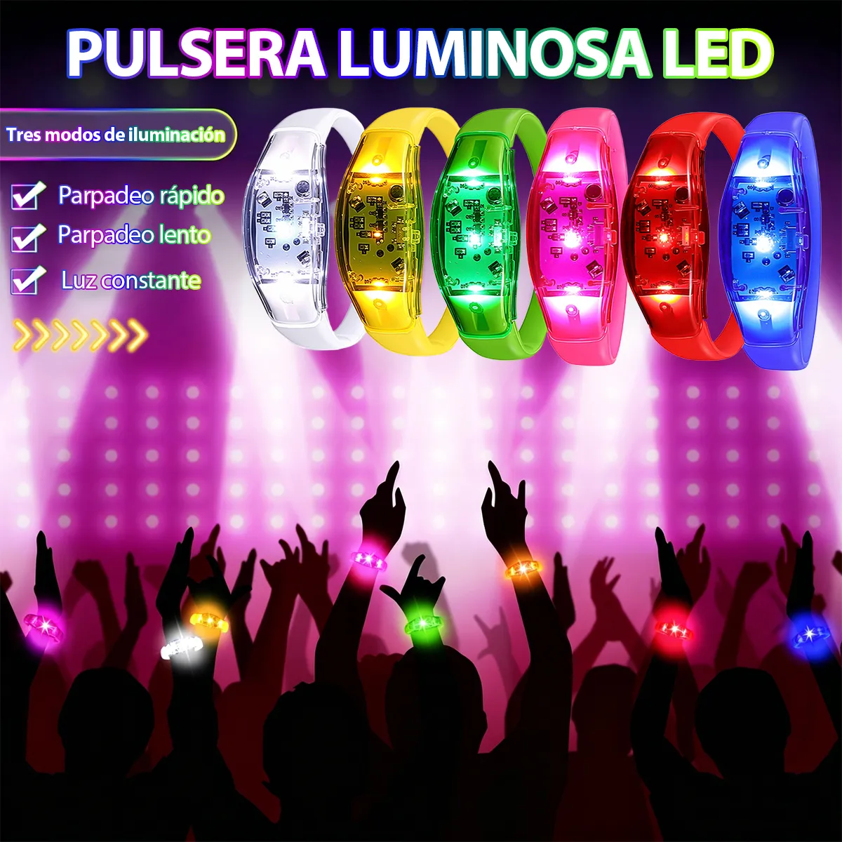 6 Pulseiras LED Ativadas por S - Musical Instrument Jewelry avaliação e preço