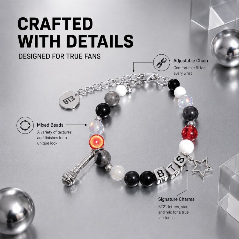 Pulseira de Contas Preta e Ver - Musical Instrument Jewelry avaliação e preço