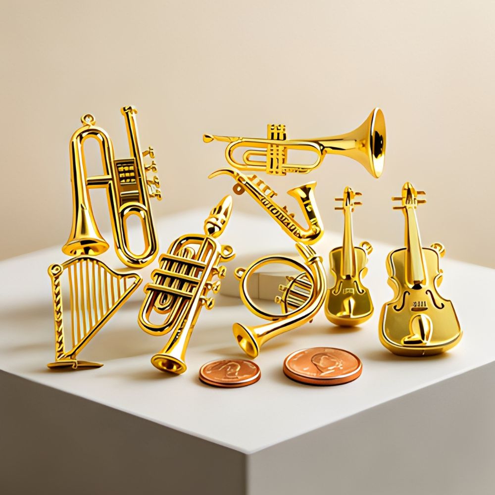 5/18 peças Aleatórias de Mini  - Musical Instrument Xmas Ornaments avaliação e preço
