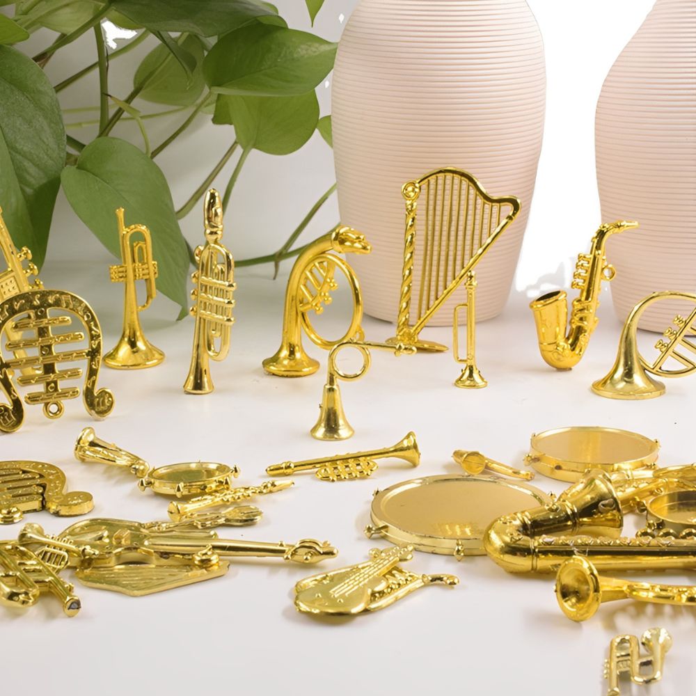 5/18 peças Aleatórias de Mini  - Musical Instrument Xmas Ornaments avaliação e preço
