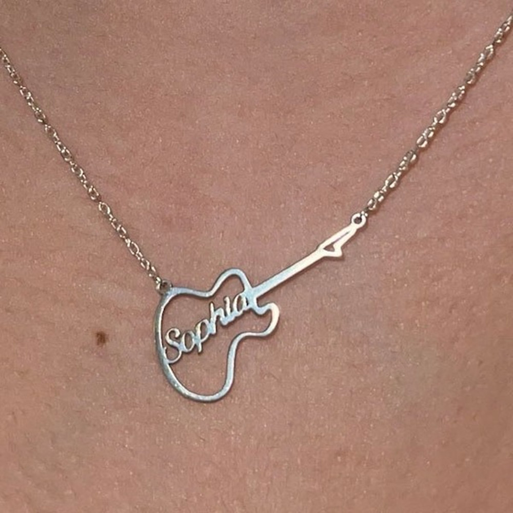 Colar de violino personalizado - Musical Instrument Name avaliação e preço