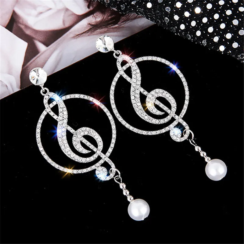 FYUAN Brincos de cristal com s - Musical Instrument Symbols avaliação e preço
