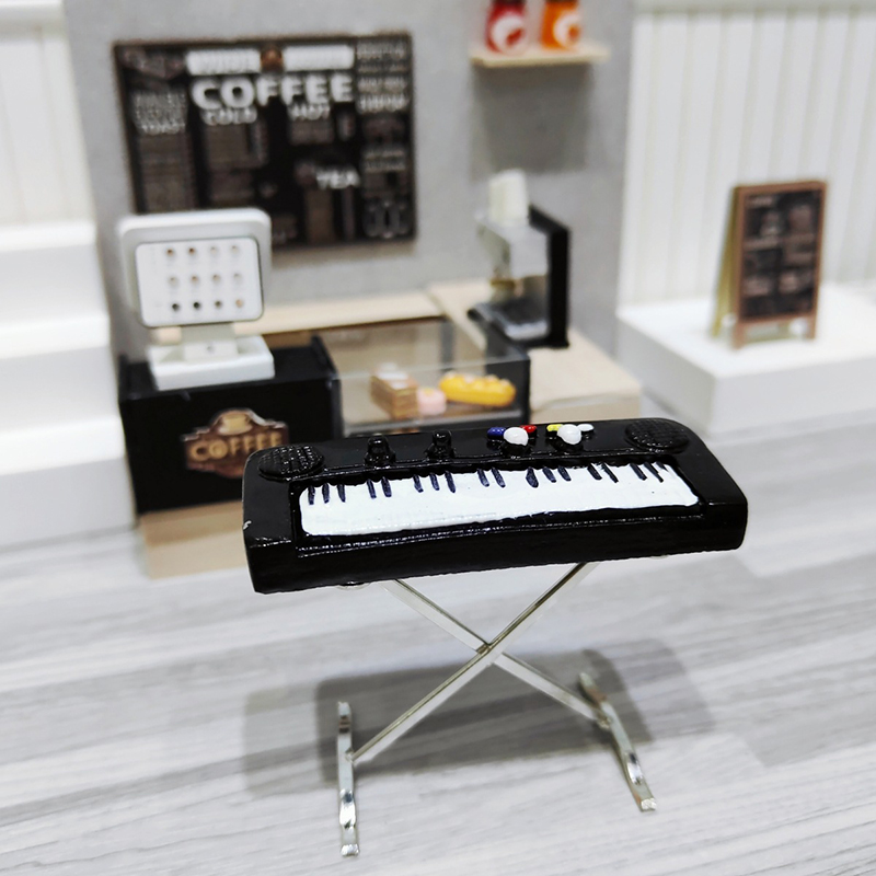1:12 casa de bonecas em miniat - Musical Instrument Keyboard avaliação e preço